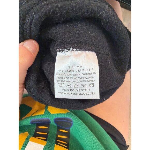 Hunter Black Fleece Boot Liners Size M For Women - Picture 2 of 2